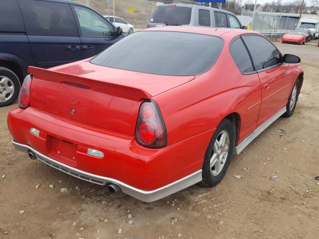 2G1WX15KX29346631 - 2002 CHEVROLET MONTE CARL RED photo 4