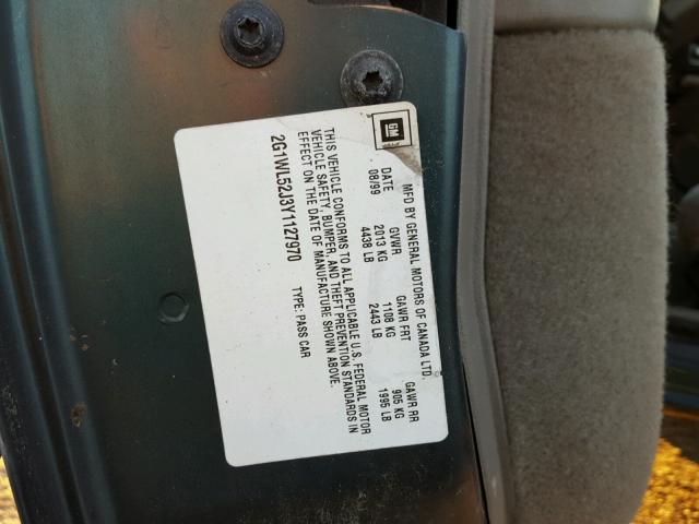 2G1WL52J3Y1127970 - 2000 CHEVROLET LUMINA GREEN photo 10