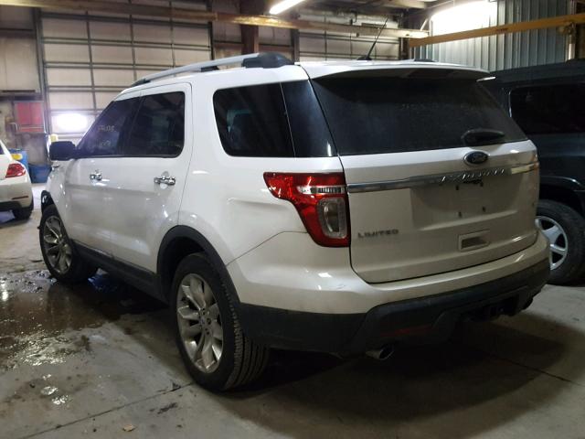 1FM5K8F80DGB41008 - 2013 FORD EXPLORER L WHITE photo 3