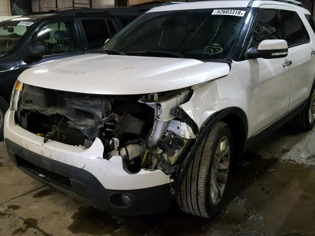 1FM5K8F80DGB41008 - 2013 FORD EXPLORER L WHITE photo 9