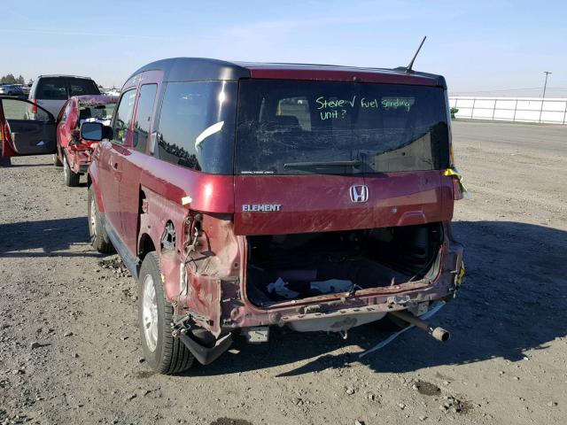 5J6YH28708L019855 - 2008 HONDA ELEMENT EX BURGUNDY photo 3