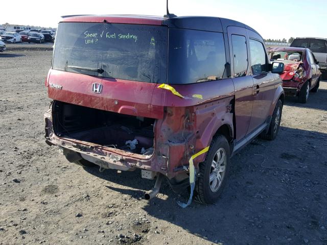 5J6YH28708L019855 - 2008 HONDA ELEMENT EX BURGUNDY photo 4