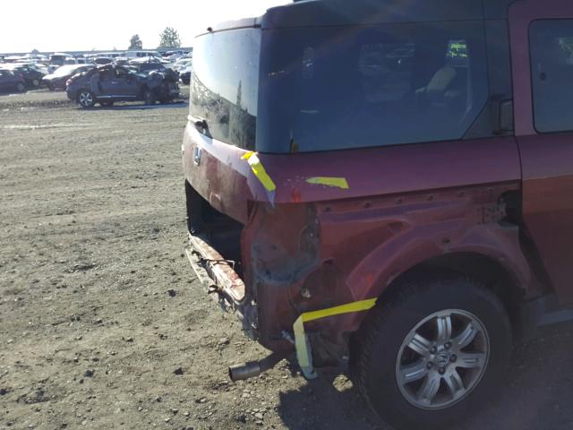 5J6YH28708L019855 - 2008 HONDA ELEMENT EX BURGUNDY photo 9