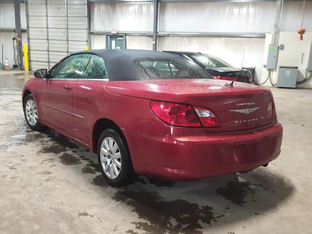 1C3LC45B79N540164 - 2009 CHRYSLER SEBRING LX MAROON photo 3