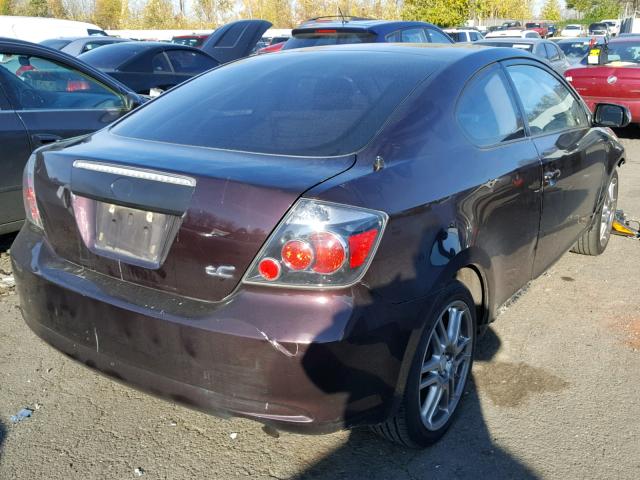 JTKDE167X80236799 - 2008 TOYOTA SCION TC Bənövşəyi foto 4
