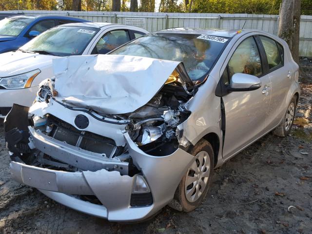 JTDKDTB39E1573454 - 2014 TOYOTA PRIUS C SILVER photo 2