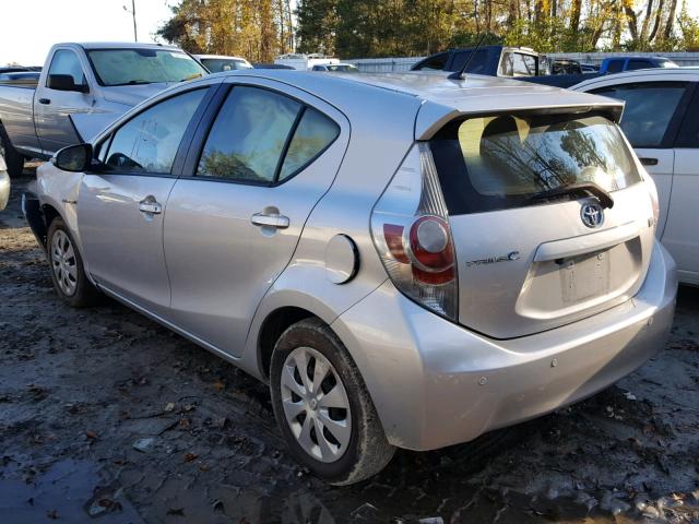 JTDKDTB39E1573454 - 2014 TOYOTA PRIUS C SILVER photo 3