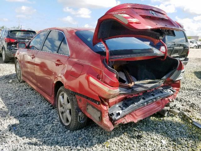4T1BE46K68U241118 - 2008 TOYOTA CAMRY CE RED photo 3
