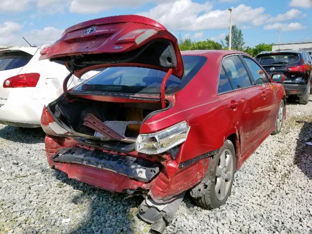 4T1BE46K68U241118 - 2008 TOYOTA CAMRY CE RED photo 4