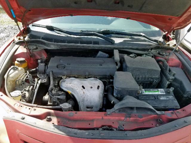 4T1BE46K68U241118 - 2008 TOYOTA CAMRY CE RED photo 7