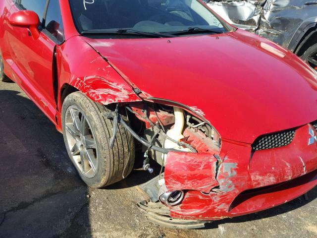 4A3AK44T36E037191 - 2006 MITSUBISHI ECLIPSE SE RED photo 9