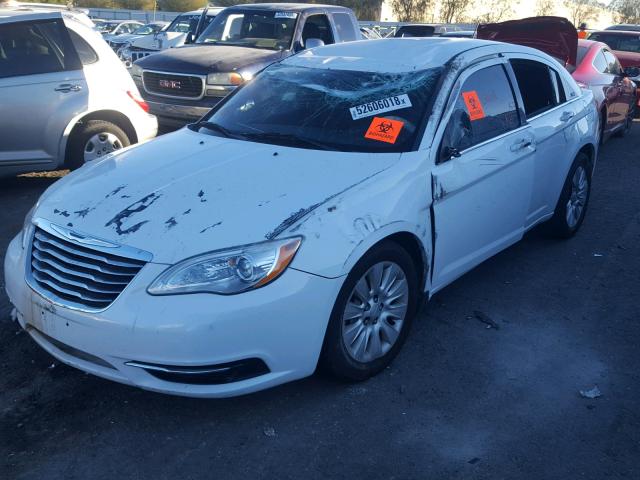 1C3CCBAB9CN145548 - 2012 CHRYSLER 200 LX WHITE photo 2