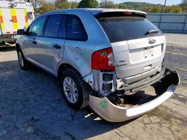 2FMDK3GC1DBB28468 - 2013 FORD EDGE SE SILVER photo 3