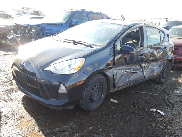 JTDKDTB36E1065541 - 2014 TOYOTA PRIUS C BLACK photo 2