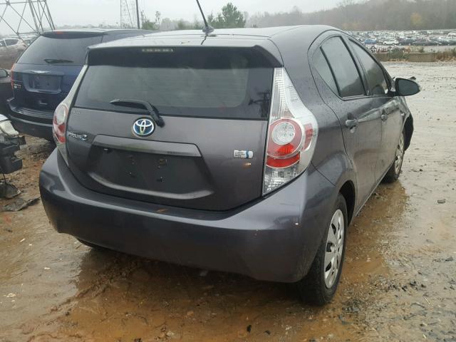 JTDKDTB31C1507915 - 2012 TOYOTA PRIUS C GRAY photo 4