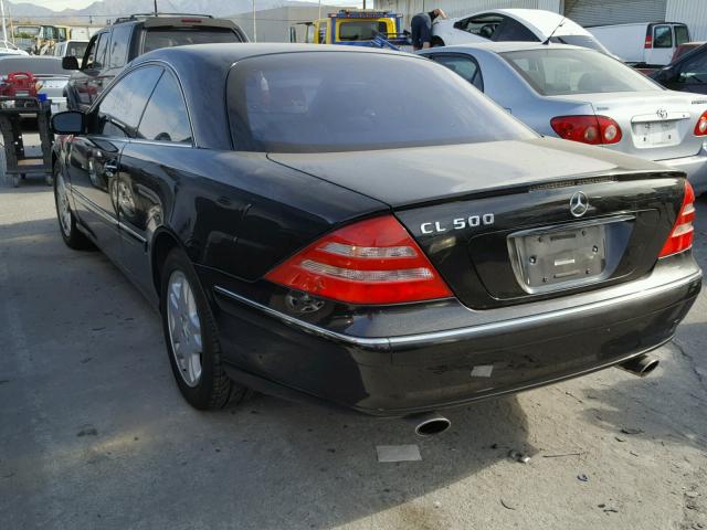 WDBPJ75J11A014506 - 2001 MERCEDES-BENZ CL 500 BLACK photo 3