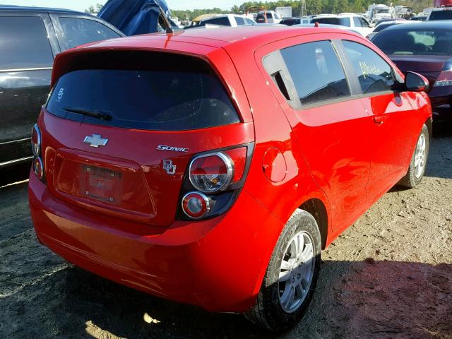 1G1JA6SH6C4135707 - 2012 CHEVROLET SONIC LS RED photo 4