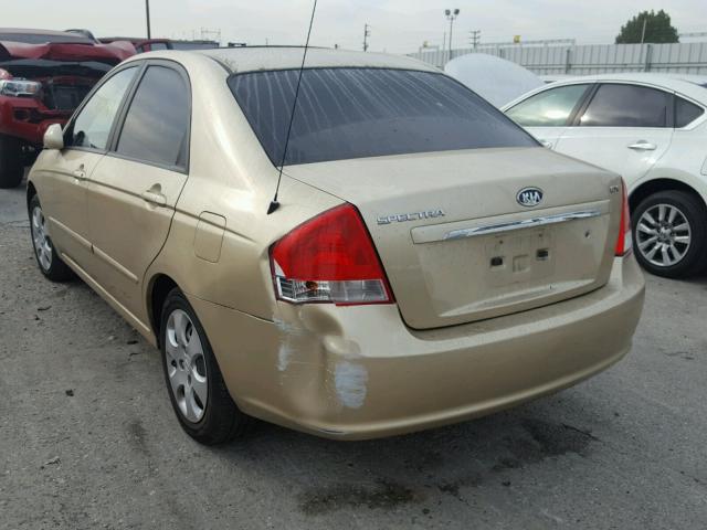 KNAFE222495659394 - 2009 KIA SPECTRA EX GOLD photo 3