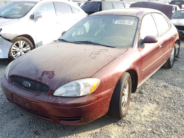 1FAFP56U25A266754 - 2005 FORD TAURUS SEL MAROON photo 2