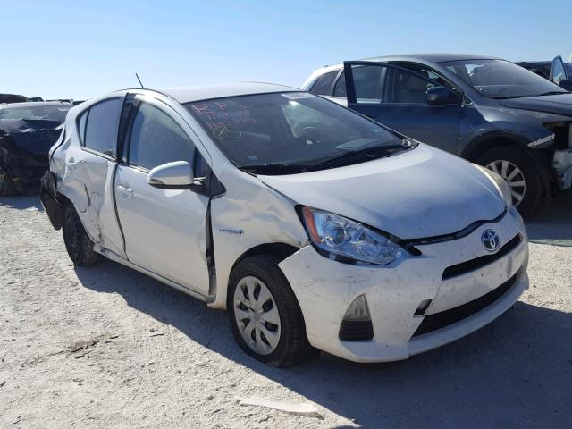 JTDKDTB35D1540076 - 2013 TOYOTA PRIUS C WHITE photo 1