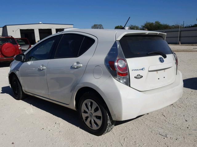 JTDKDTB35D1540076 - 2013 TOYOTA PRIUS C WHITE photo 3