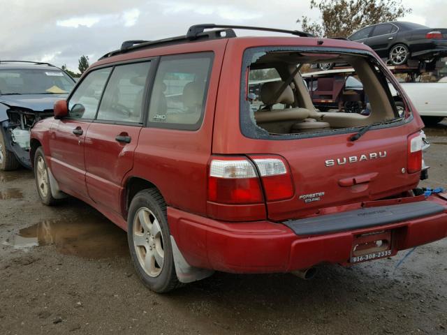 JF1SF65651H700855 - 2001 SUBARU FORESTER S RED photo 3