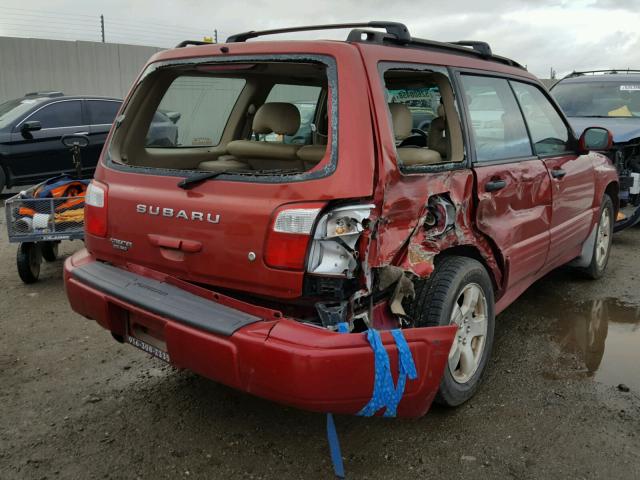 JF1SF65651H700855 - 2001 SUBARU FORESTER S RED photo 4