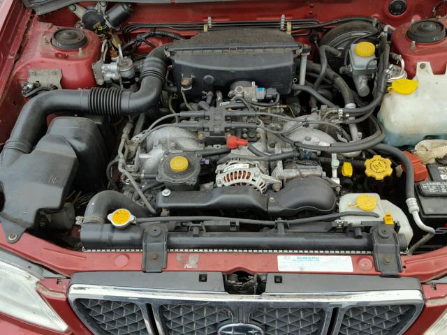 JF1SF65651H700855 - 2001 SUBARU FORESTER S RED photo 7