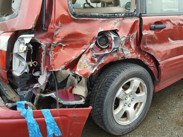 JF1SF65651H700855 - 2001 SUBARU FORESTER S RED photo 9