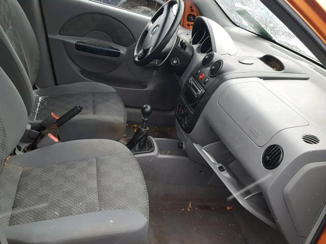 KL1TD62625B295904 - 2005 CHEVROLET AVEO BASE Narıncı foto 5