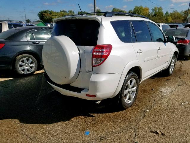 2T3DF4DVXAW061303 - 2010 TOYOTA RAV4 LIMIT WHITE photo 4