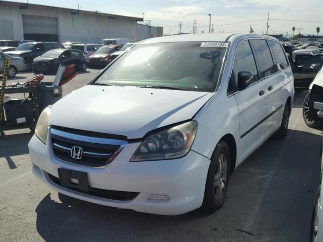 5FNRL38275B057195 - 2005 HONDA ODYSSEY LX WHITE photo 2