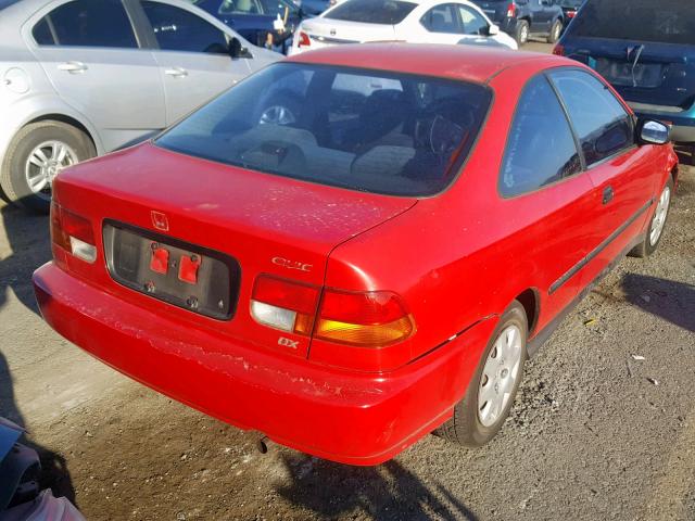 1HGEJ6127WL091637 - 1998 HONDA CIVIC DX RED photo 4