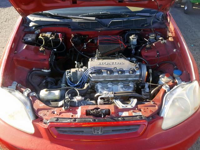 1HGEJ6127WL091637 - 1998 HONDA CIVIC DX RED photo 7