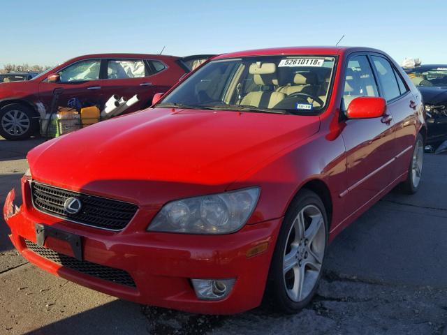 JTHBD192830066919 - 2003 LEXUS IS 300 RED photo 2