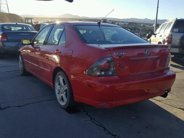 JTHBD192830066919 - 2003 LEXUS IS 300 RED photo 3