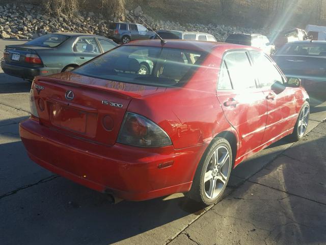 JTHBD192830066919 - 2003 LEXUS IS 300 RED photo 4