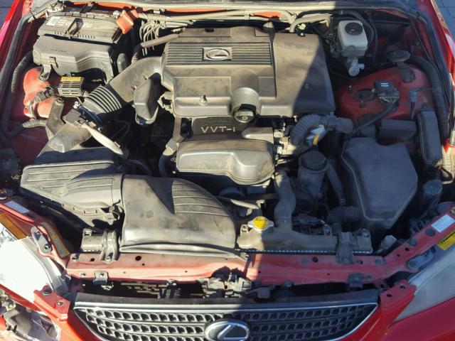 JTHBD192830066919 - 2003 LEXUS IS 300 RED photo 7