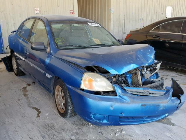 KNADC125546315240 - 2004 KIA RIO BLUE photo 1