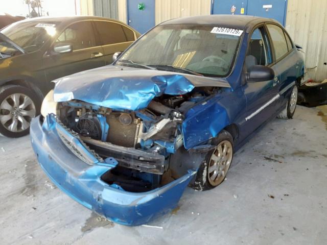 KNADC125546315240 - 2004 KIA RIO BLUE photo 2