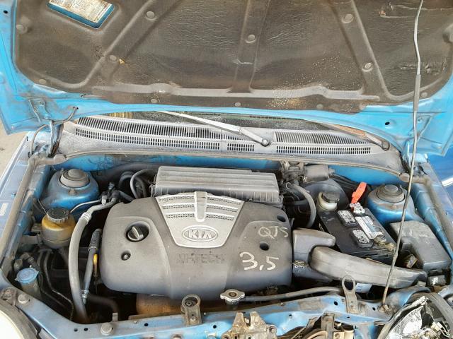 KNADC125546315240 - 2004 KIA RIO BLUE photo 7