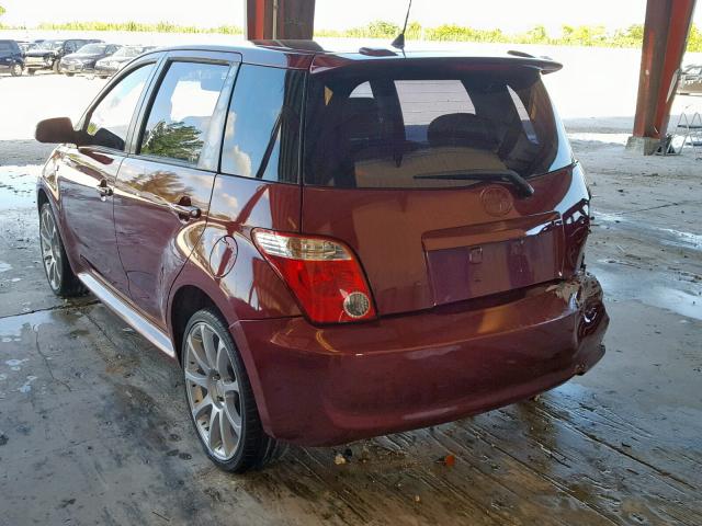 JTKKT624160146931 - 2006 TOYOTA SCION XA BURGUNDY photo 3