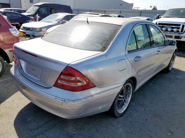 WDBRF61J72E007211 - 2002 MERCEDES-BENZ C 240 SILVER photo 4