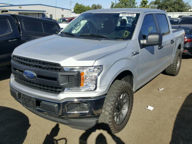 1FTEW1CP7JKD08422 - 2018 FORD F150 SUPER SILVER photo 2