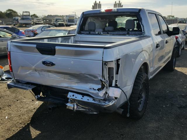 1FTEW1CP7JKD08422 - 2018 FORD F150 SUPER SILVER photo 4