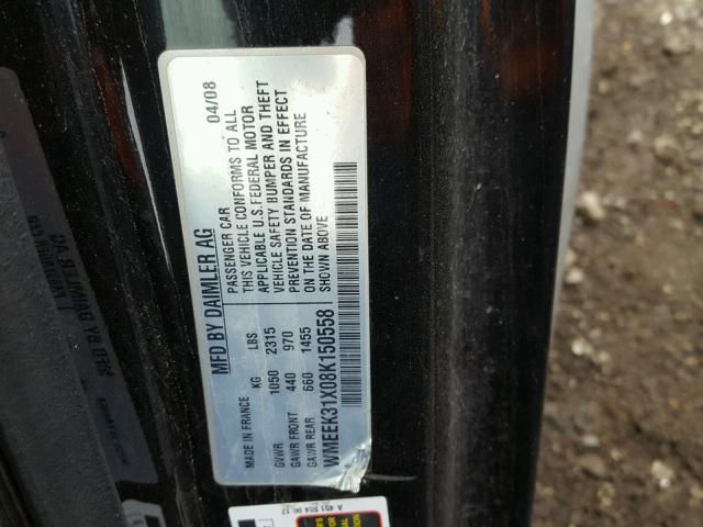 WMEEK31X08K150558 - 2008 SMART FORTWO PAS 银色 照片 10