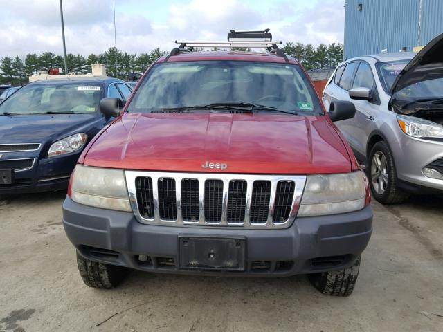 1J4GW48S03C568501 - 2003 JEEP GRAND CHER RED photo 9