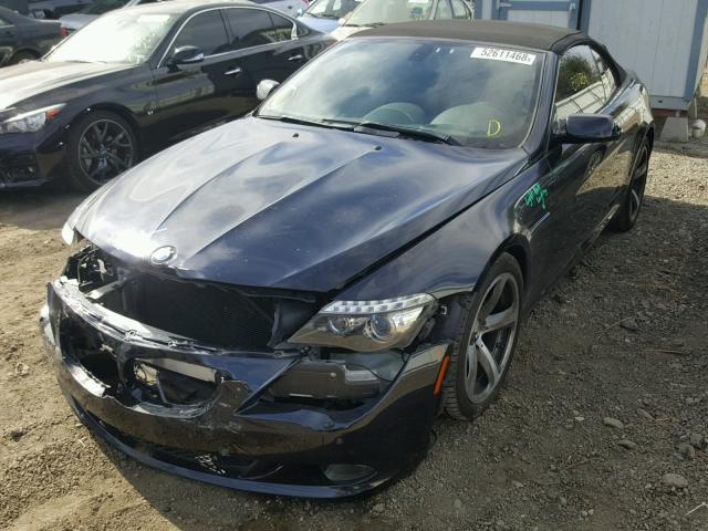 WBAEB53549CX64995 - 2009 BMW 650 I BLUE photo 2