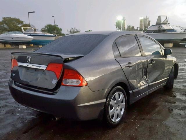 2HGFA16609H332412 - 2009 HONDA CIVIC GRAY photo 4