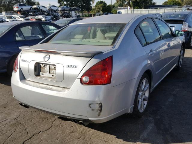 1N4BA41EX7C859201 - 2007 NISSAN MAXIMA SE SILVER photo 4